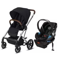 Cybex Balios S Lux Travel System with Aton 2 Infant Car Seat - Deep Black