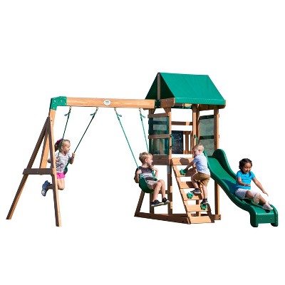 All Things Cedar 6-ft Wood A-Frame Swing Set