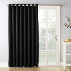 100"x84" Sun Zero Blackout Kenneth Extra-Wide Grommet Sliding Patio Door Curtain Panel - 1 of 3
