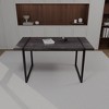 Modern Minimalist Round & Rectangular MDF Dining Table, for Office, Home & Kitchen, Available in Multiple Colors - 3 of 4