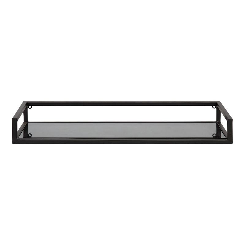 24" x 8" x 3" Blex Metal and Glass Wall Shelf - Kate & Laurel All Things Decor, 3 of 8