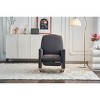 Rocking Recliner Chair with Adjustable Footrest and Storage Pocket, Modern Cotton Linen Armchair for Living Room or Nursery-3irtyhousy - 3 of 4
