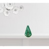 HomeRoots 7" Embossed Green Glass Christmas Tree Sculpture - 2 of 4