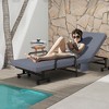 Costway Folding Bed Adjustable Guest Single Bed Twin Mattress Portable Wheels Brown/Grey/White - 2 of 4