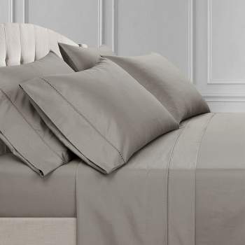 Home Boutique Aria Dots Cotton Sheet Set - Dark Gray - 6 Pieces, King