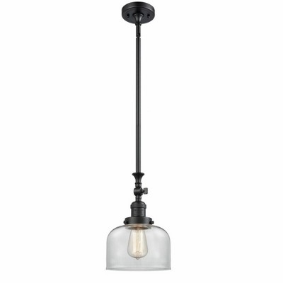 Bell - 1 Light Stem Hung Tiltable Mini Pendant In Industrial Style-14 Inches Tall and 8 Inches Wide