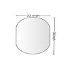 FONTOI Black Metal Oval Wall Mirror, Contemporary Decorative Accent Mirror with Sleek Design for Bathroom Bedroom or Living Room, Black, 36"*22"*0.75" - 3 of 4