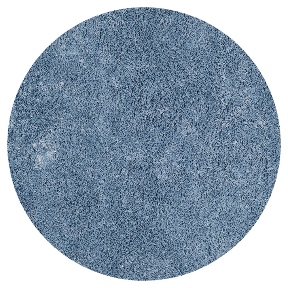 Light Blue Solid Tufted Round Area Rug - (6' Round) - Safavieh