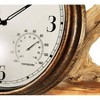16 Inch Large Outdoor Wall Clock Waterproof Vintage Non - Ticking Clock with Thermometer and Hygrometer Combo Bronze Wall - 3 of 4
