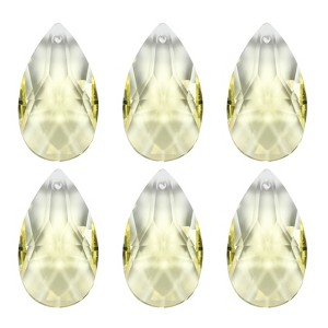 Unique Bargains Crystal Pendants Teardrop Beads for DIY Lamp Arts Crafts Decoration 6 Pcs - 1 of 4