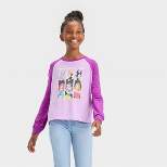 Girls' Disney Once Upon A Time Long Sleeve Graphic T-Shirt - Light Purple