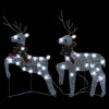 vidaXL Christmas Reindeers Decoration Christmas Lighting Display with LEDs - Silver 2 - 3 of 4
