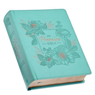 My Promise Bible Square Teal - (Leather Bound)