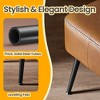 Bench for Entryway Bedroom, End of Bed Bench, Ottoman with Storage Synthetic Leather with Stitching Loads 660 lb - 4 of 4