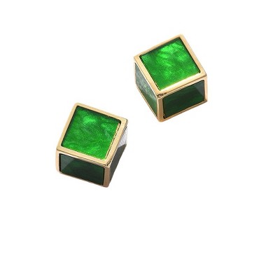 SOHI Women's Cube Stud Earrings