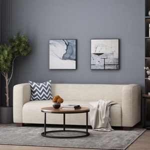 Modern Sofa Fabric Loveseat Accent Chair Twin Size 2 Seater Small Couch for Home, Apartment, Living room-Christopher Knight Home - 1 of 4