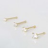Jewelry Avalanche 1.5mm-3mm CZ Solid 22G 14K Gold Nose Bone Nose Stud - 3 of 4