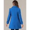 Allegra K Women's Peter Pan Collar Single Breasted Outwear Winter Buttoned Long Coat - 4 of 4