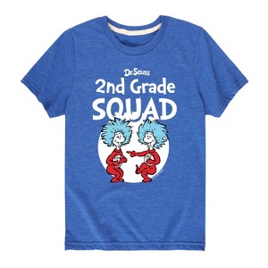 Boys' - Dr. Seuss - 2nd Grade Squad Thing 1 and Thing 2 Short Sleeve Graphic T-Shirt - 1 of 4