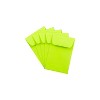 JAM Paper #1 Coin Business Colored Envelopes 2.25 x 3.5 Ultra Lime Green Bulk 1000/Carton - 3 of 4