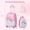 Infans 2PC Kids Carry On Luggage Set 12" Backpack and 16" Rolling Suitcase for Travel - 2 of 4