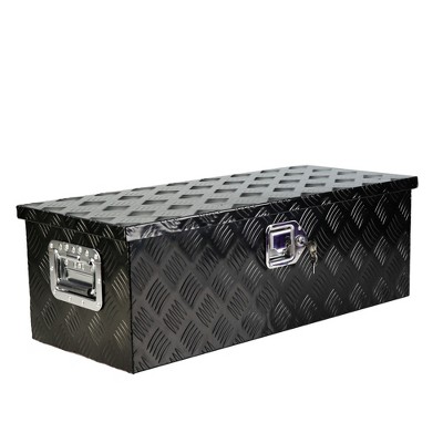 30 inch heavy-duty aluminum tool vehicle bottom box, 5-bar pedal type storage box, used for pickup trucks with lock keys