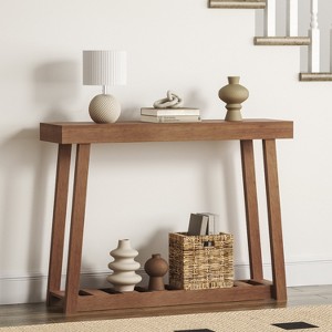 Galano Wood Console Table with Bottom Shelf 43" W x 12" D x 32" H - 1 of 4