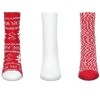 Memoi Women's 3 Pair Pack Snowflake Cozy Crew Socks Chili Pepper 9-11 - 2 of 4