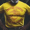 OUTSIDE THE WIRE Leatherneck for Life Old School '80s Gunny Highway Tee-Gold - 2 of 2
