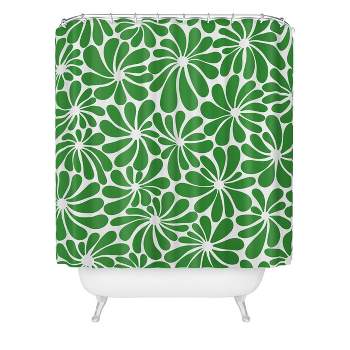 Jenean Morrison All Summer Long Heavy Shower Curtain Green - Deny Designs