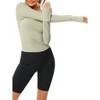 BLUEMING Womens Athletic Tops Cropped Breathable Activewear T-Shirts Round Neck Back Ventilated Mesh Tops Gym Jogger Outfits - 4 of 4