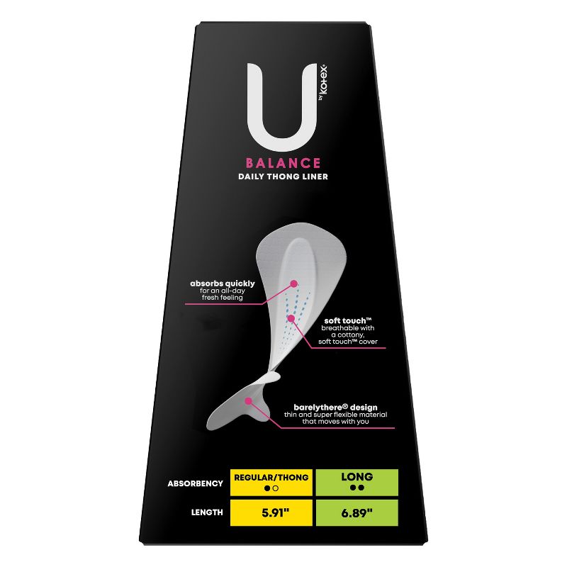 U by Kotex Balance Thin Unscented Panty Liners, 3 of 11