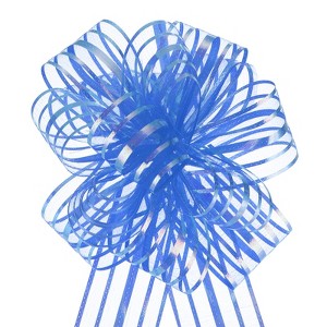 Unique Bargains Christmas Wedding Car Basket Gift Wrapping Large Organza Pull Bow 5 Pcs - 1 of 4