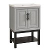 Festivo Modern 24" Single Sink Freestanding Bath Vanity Gray - 4 of 4