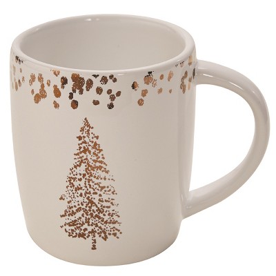 Split P Golden Christmas Mug Set - White