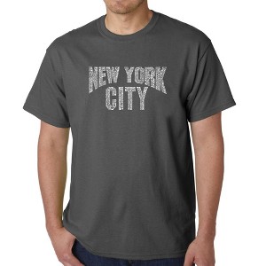 LA Pop Art Men's Word Art T-shirt - NYC NEIGHBORHOODS - 1 of 4