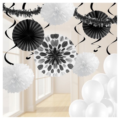Black And White Party Decorations Kit Target