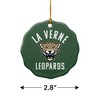 University of La Verne Leopards Logo Porcelain Scalloped Holiday Christmas Tree Ornament - 3 of 4