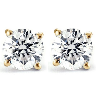 Pompeii3 1/4 Ct TDW Genuine Diamond Studs Available in 14k White or Yellow Gold