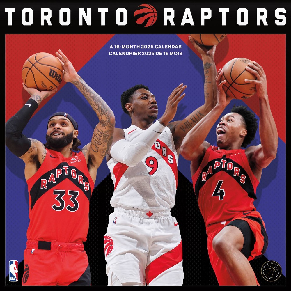 Photos - Planner Trends International Undated Toronto Raptors Bilingual French Wall Calenda