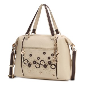 MKF Collection Francis Tote Women's handbag 3-D flowers with Keychain by Mia K - 1 of 4
