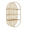 28"x16" Metal Oval 3 Shelves Wall Gold - CosmoLiving by Cosmopolitan: Glam Style, No Assembly Required - 4 of 4