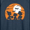 Women's - Peanuts - Trick Or Treat Silhouettes Lightweight French Terry Wide Neck Long Sleeve Shirt - 2 of 4