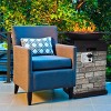 Costway Patio Propane Burning Fire Bowl Column W/ Cover 40,000 BTU & Lava Rocks - 4 of 4