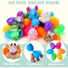 Joyfy 48 Pcs Prefilled Easter Eggs with Plush Animal Toys, Easter Egg Hunt Supplies with Basket Stuffers and Classroom Prize Party Favors - 3 of 4