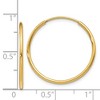 Black Bow Jewelry 1.25mm, 14k Yellow Gold Endless Hoop Earrings, 22mm (7/8 Inch) - 3 of 4
