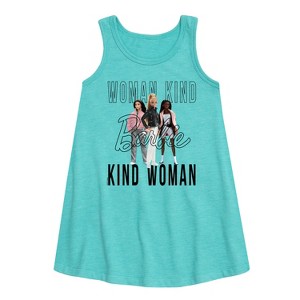 - Barbie - Woman Kind, Kind Woman Graphic Sleeveless Aline Dress - 1 of 2