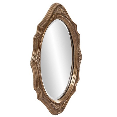 Virginia Silver Leaf Oval Wood Framed Wall Mirror