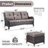 Gymojoy Outdoor 3-Seat Sofa PE Wicker Sofa Rattan Patio Sofa Couch For Garden - 2 of 4