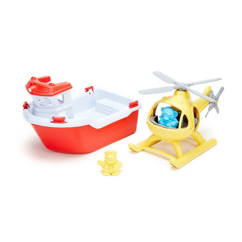 Green Toys Rescue Boat &#38; Helicopter, 3 of 14